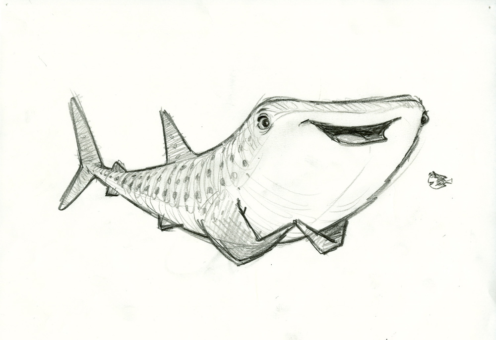1000x686 Pixar Animation Studios - Finding Nemo Sketch
