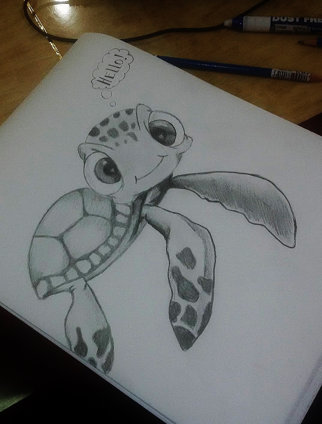 1072x1413 Cute Turtle From Finding Nemo Sweet Artworks - Finding Nemo Sketch