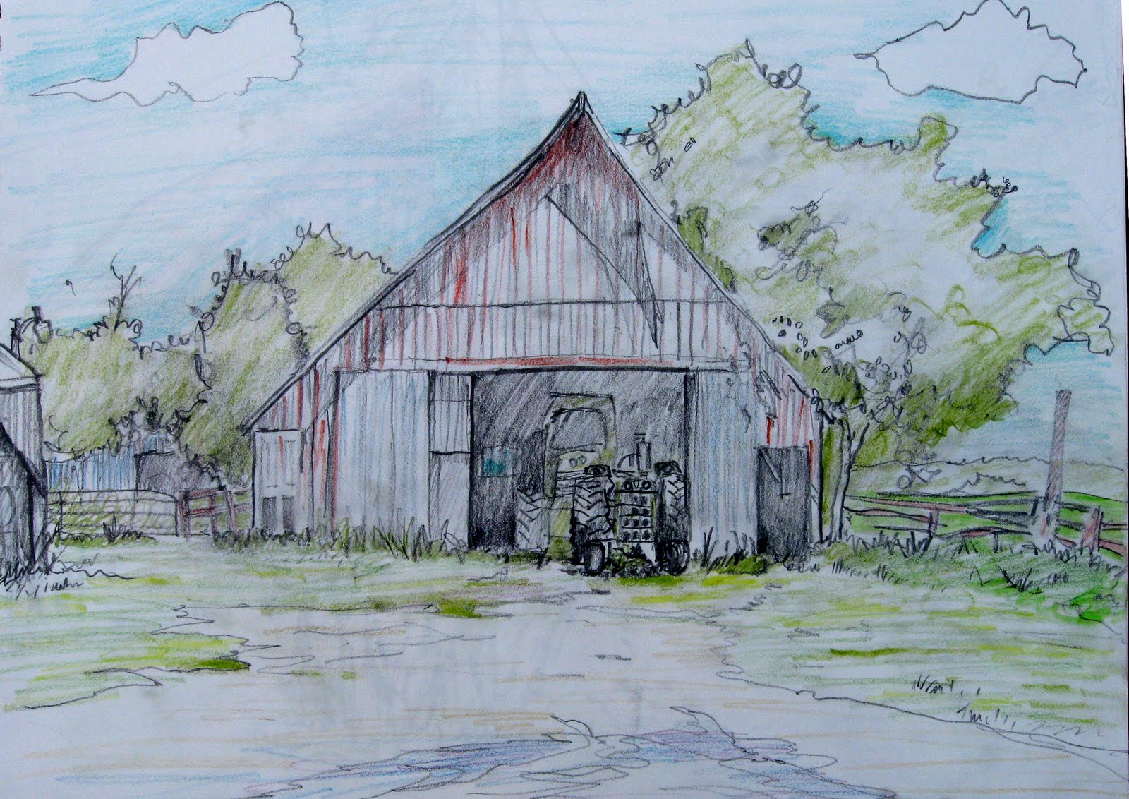 1600x1132 Ricky Blake Fine Art Sketches From Marfice Farm In Table Rock - Fine Art Sketches