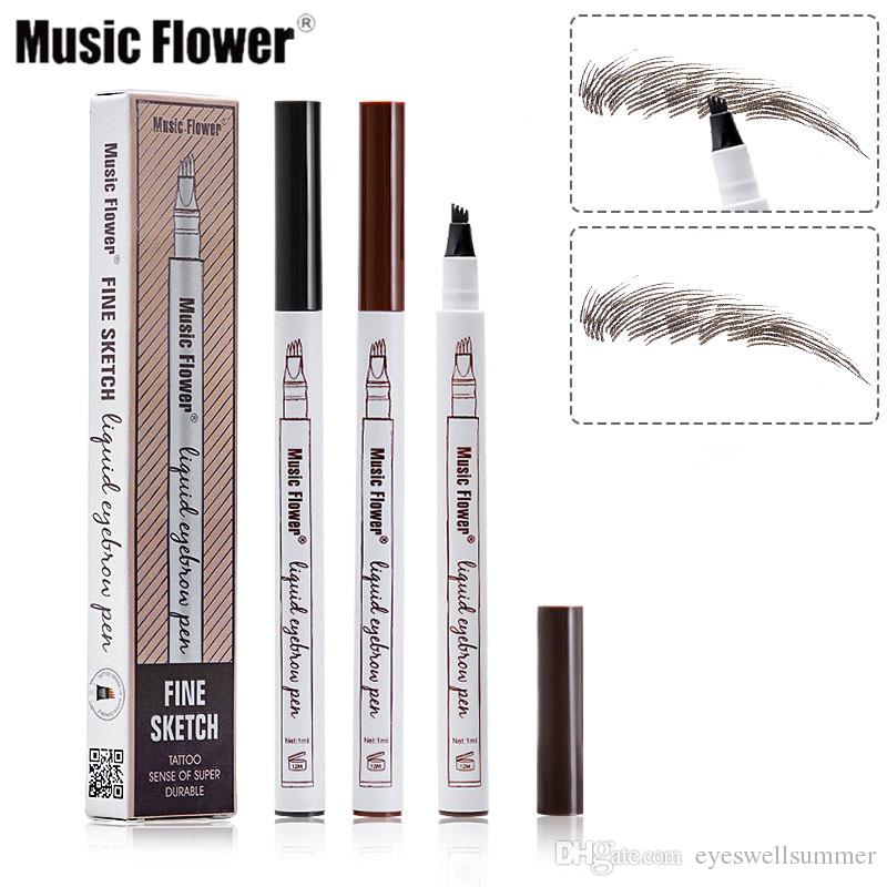 800x800 Music Flower Brand Waterproof Tattoo Super Durable Eye Brow Pencil - Fine Sketch