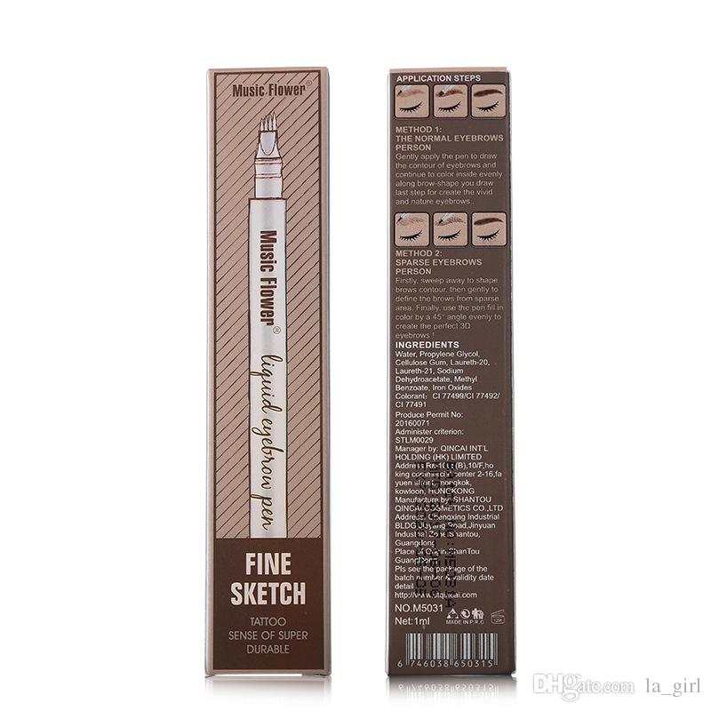 800x800 Music Flower Fine Sketch Liquid Eyebrow Pen Waterproof Tatoo - Fine Sketch