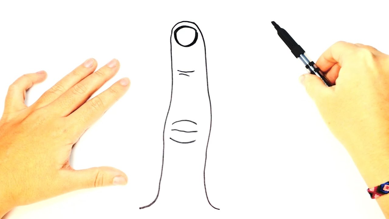 1280x720 How To Draw A Finger Finger Drawing Tutorial Easy Step By Step - Finger Sketch