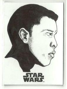 227x300 2017 Topps Star Wars The Last Jedi Finn Sketch Card By Ruvel Abril - Finn Sketch