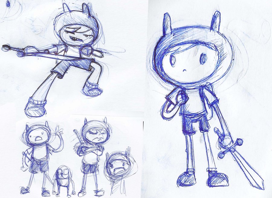 900x654 Finn Sketches By Puffychin By Richard Chin - Finn Sketch