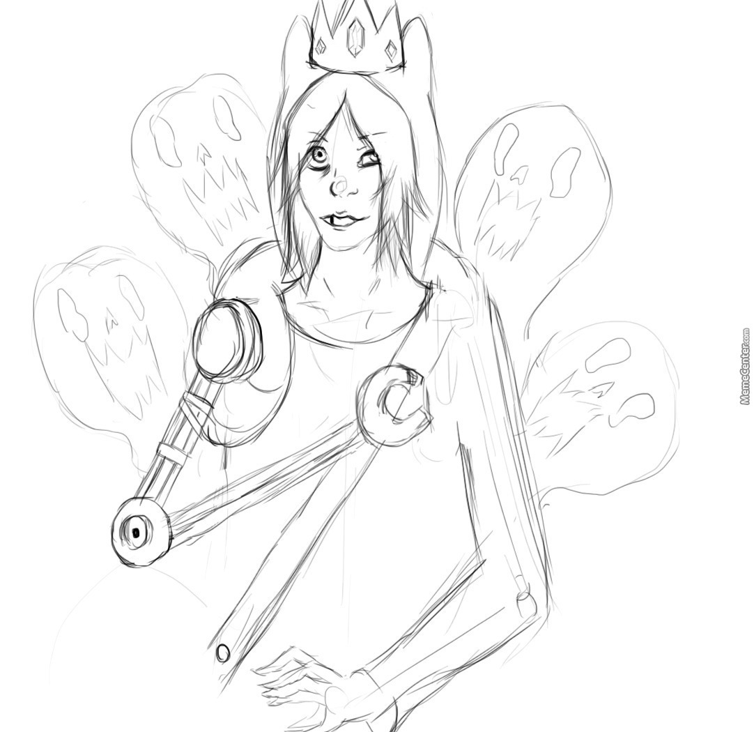 1082x1050 Finn Is Insane With That Crown - Finn Sketch