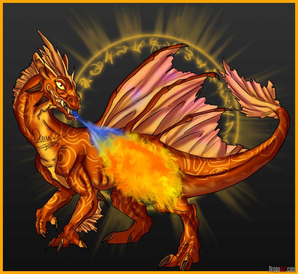 1045x960 Drawn Dragon Fire Dragon - Fire Breathing Dragon Sketch