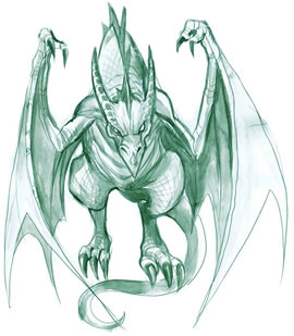 270x309 Fire Dragon Beast Legends - Fire Dragon Sketch