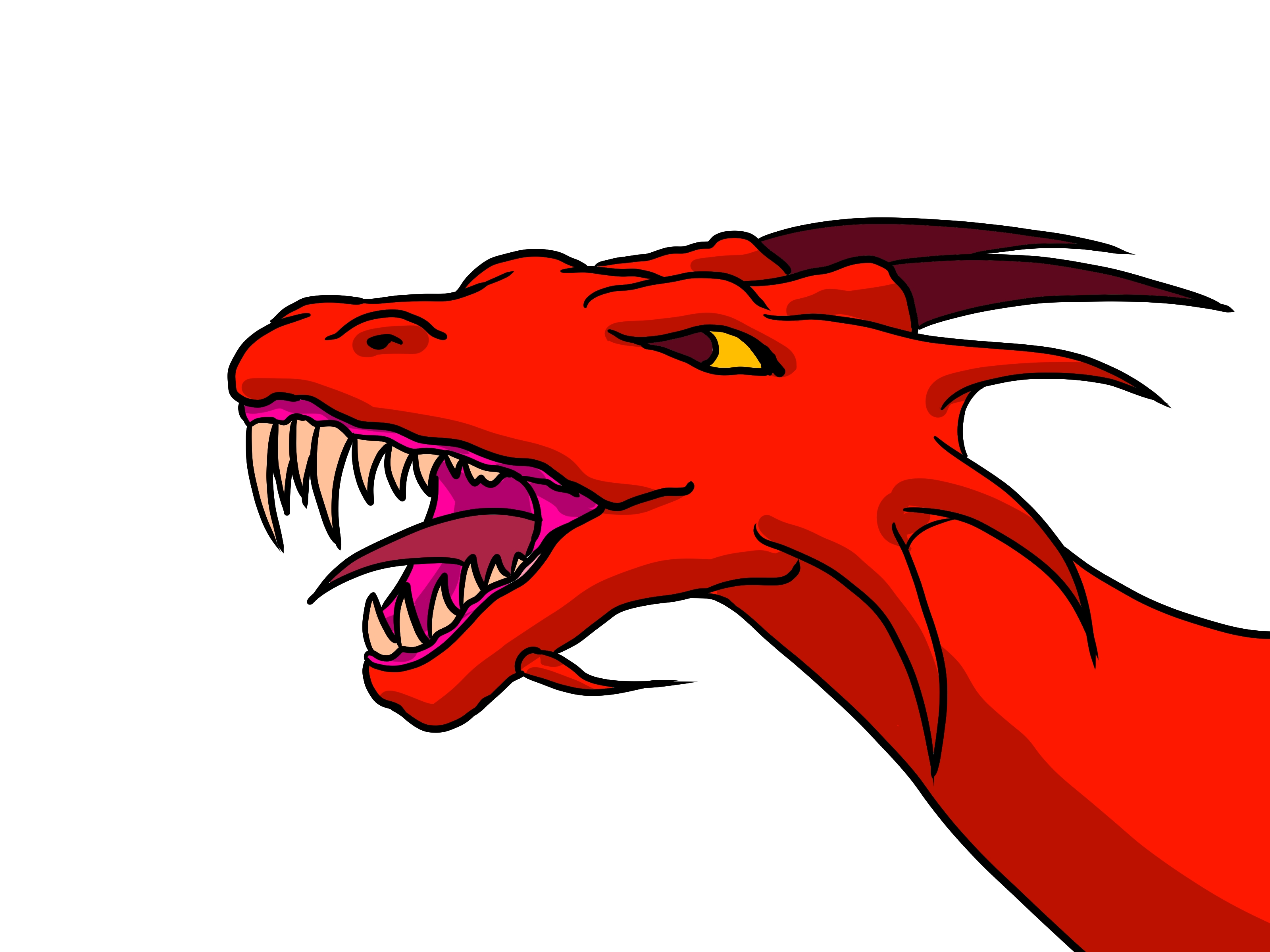 3200x2400 How To Draw A Dragon Head (With Pictures) - Fire Dragon Sketch