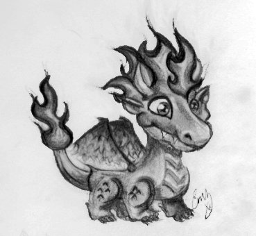 369x340 Image - Fire Dragon Sketch