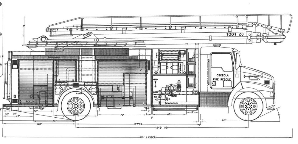 1000x486 Fire Truck On Order For Village Of Osceola News - Fire Engine Sketch