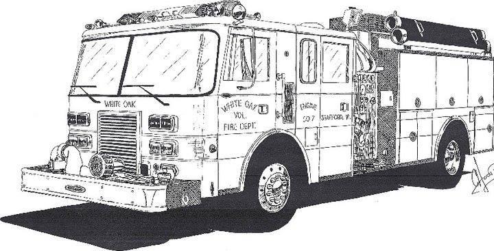 720x367 White Oak Volunteer Fire Department - Fire Engine Sketch