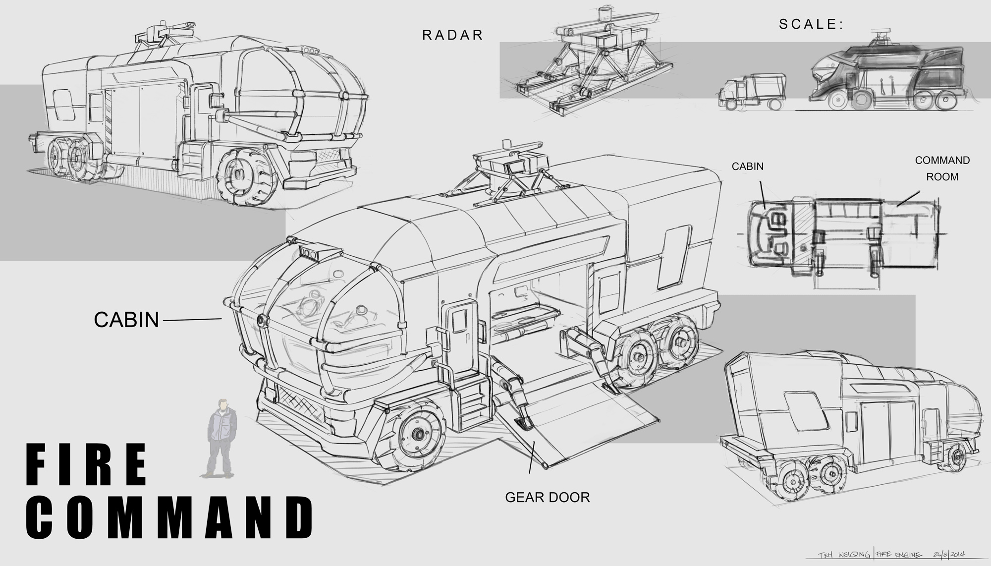 2000x1142 Sketch Teh Weiqing, William - Fire Engine Sketch