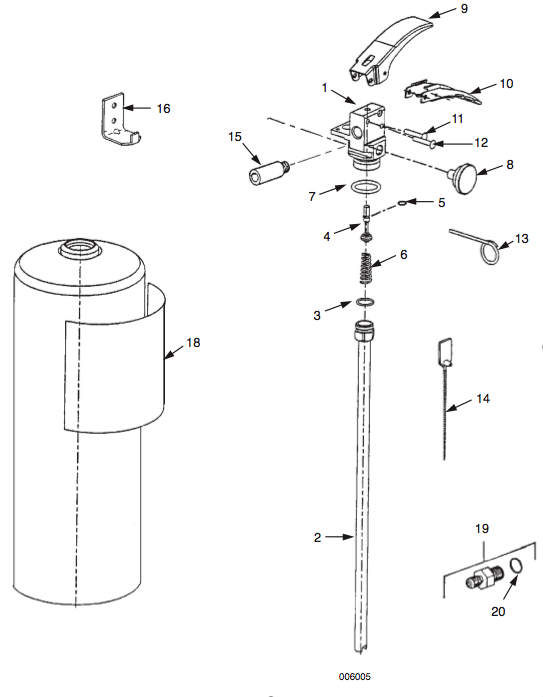 543x697 Sentry Dry Chemical Fire Extinguisher Parts Fire Safety Supply - Fire Extinguisher Sketch