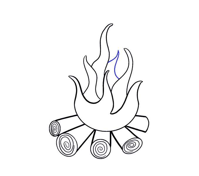 678x600 Collection Of Free Drawing Flames Sketch. Download On Ubisafe - Fire Flame Sketch