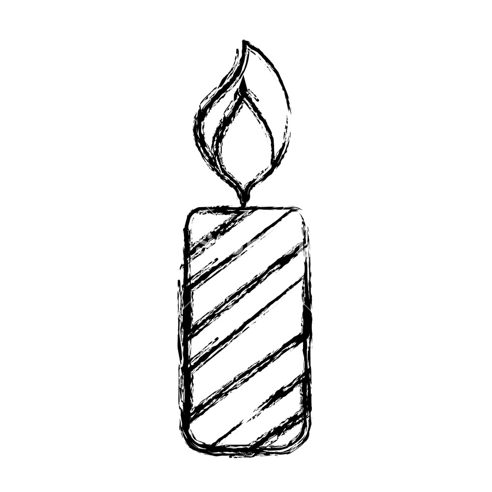 1000x1000 Figure Candle Fire Flame To Christmas Decoration Vector - Fire Flame Sketch