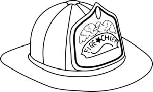 300x180 Fireman Hat Clipart Image - Fire Helmet Sketch