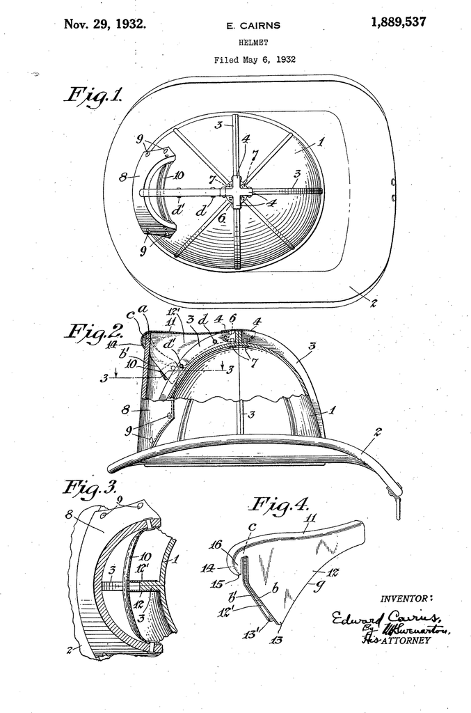 677x1024 Original Patent Drawing Fire Helmet Firefighter Letter Art - Fire Helmet Sketch