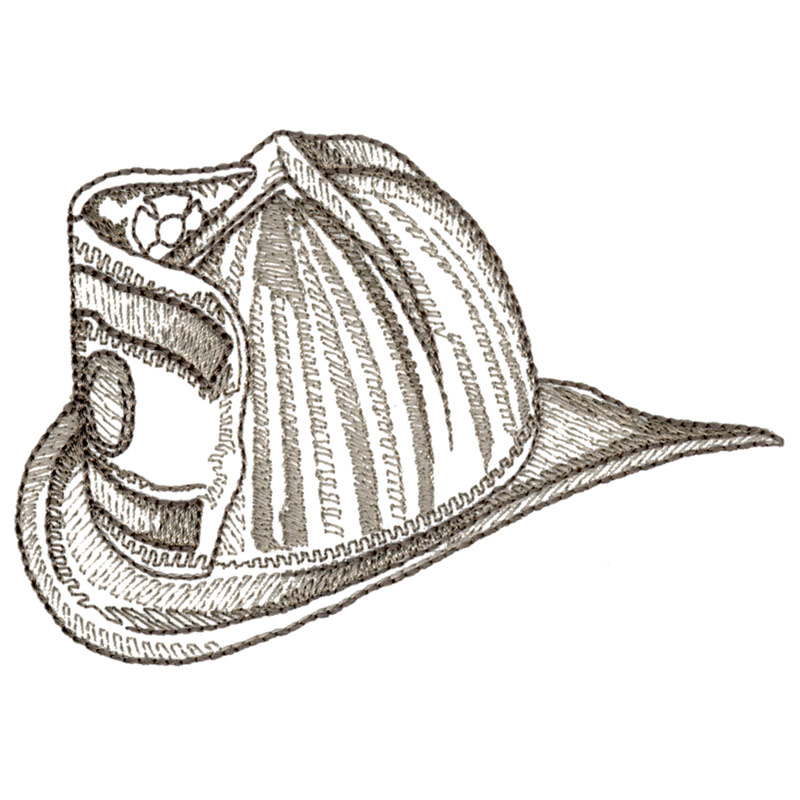 800x800 Vintage Fire Amp Rescue 1 - Fire Helmet Sketch