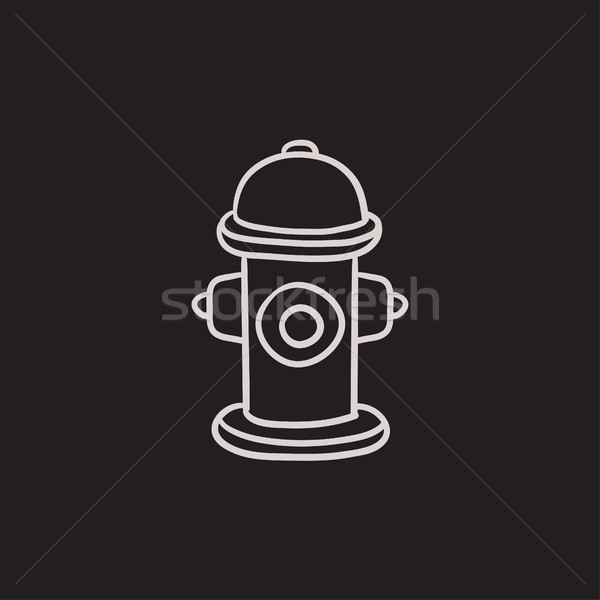 600x600 Fire Hydrant Sketch Icon. Vector Illustration Andrei Krauchuk - Fire Hydrant Sketch
