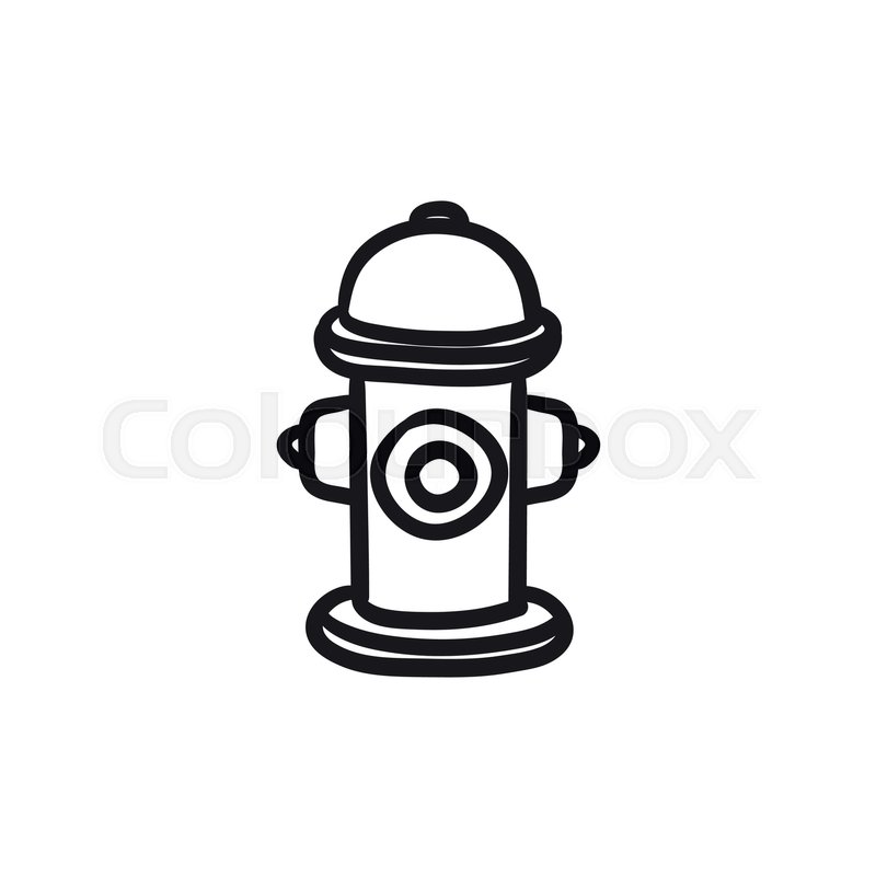800x800 Fire Hydrant Vector Sketch Icon Isolated On Background. Hand Drawn - Fire Hydrant Sketch