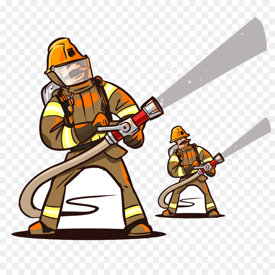 900x900 Firefighter Fire Hose Cartoon - Fire Hydrant Sketch
