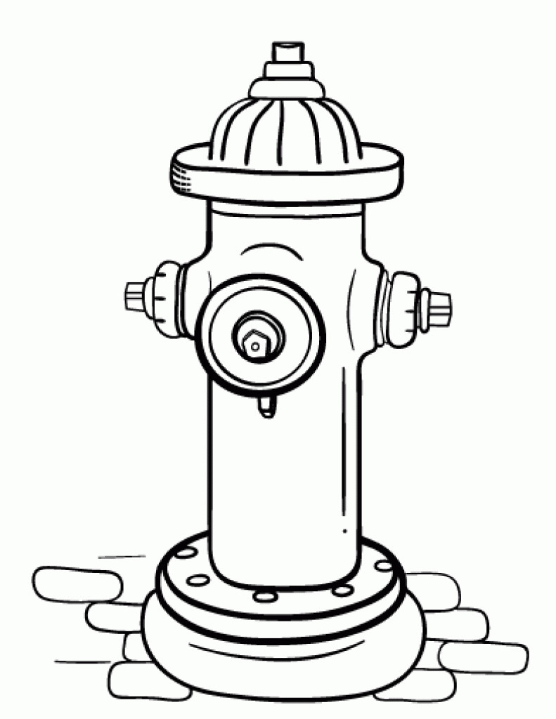 791x1024 Science Tools Clip Art Black And White Clipart At Fire Hydrant - Fire Hydrant Sketch