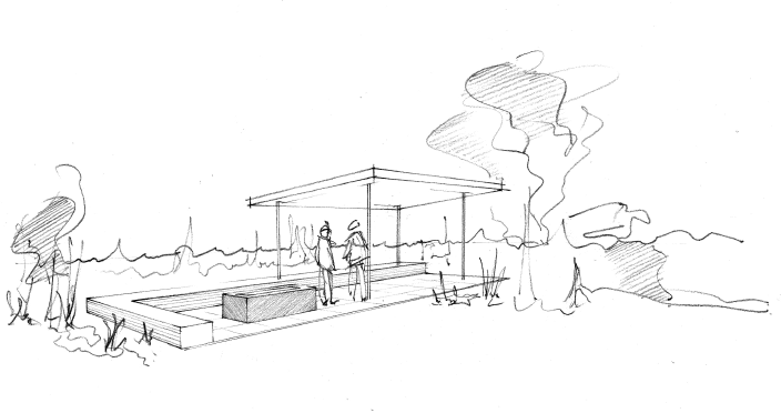 704x372 Upside Down, Inside Out The Upside Down House - Fire Pit Sketch