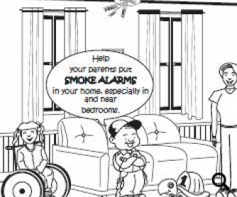 334x278 Fire Safety Activity Book - Fire Safety Sketch