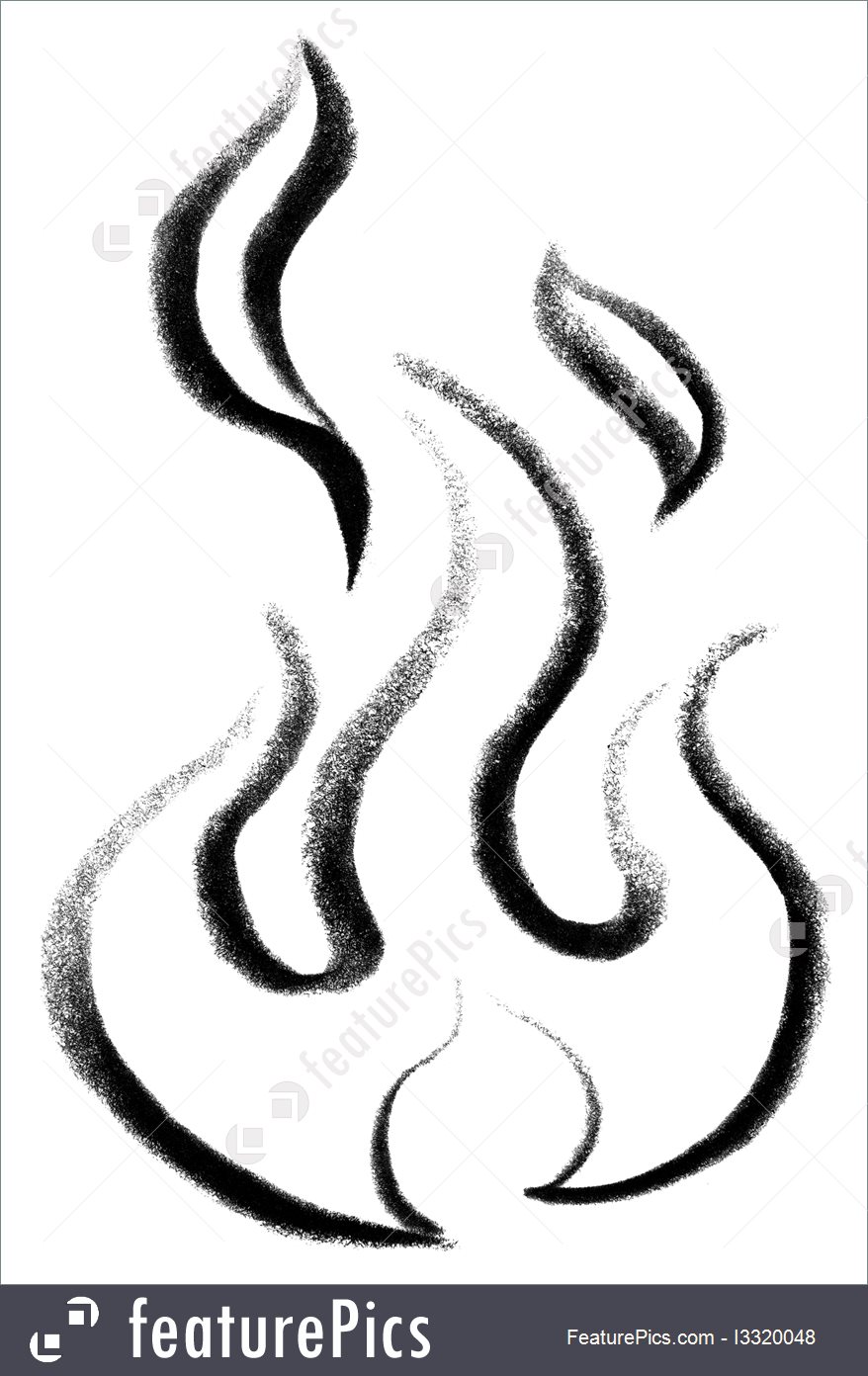 878x1392 Fire And Flame Sketch Illustration - Fire Sketch