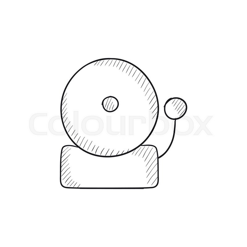 800x800 Fire Alarm Vector Sketch Icon Isolated On Background. Hand Drawn - Fire Sketch