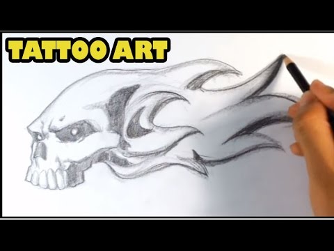 480x360 How To Draw A Skull On Fire - Fire Skull Sketch