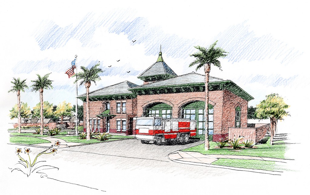 1024x646 Fire Station - Fire Station Sketch