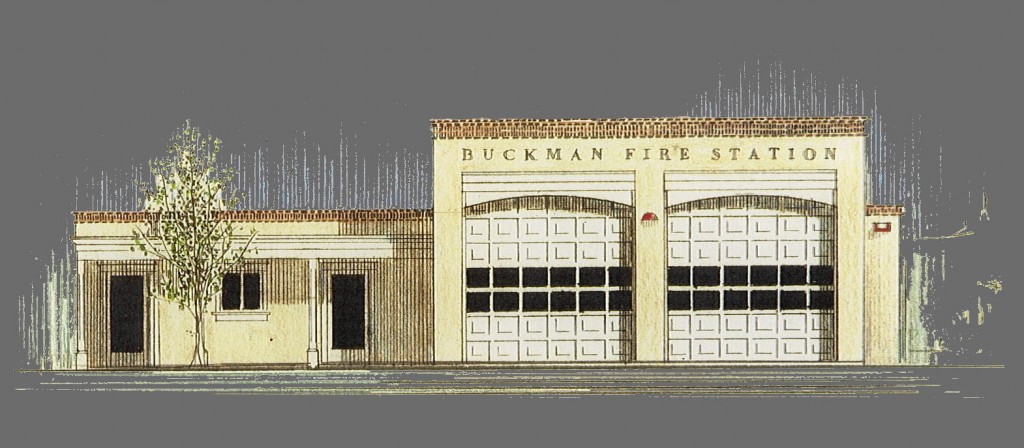 1024x448 Fire Station Designs Allegretti Architects, Santa Fe, New Mexico - Fire Station Sketch