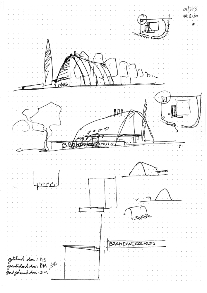 707x1000 Gallery Of Fire Station In Houten Samyn And Partners - Fire Station Sketch