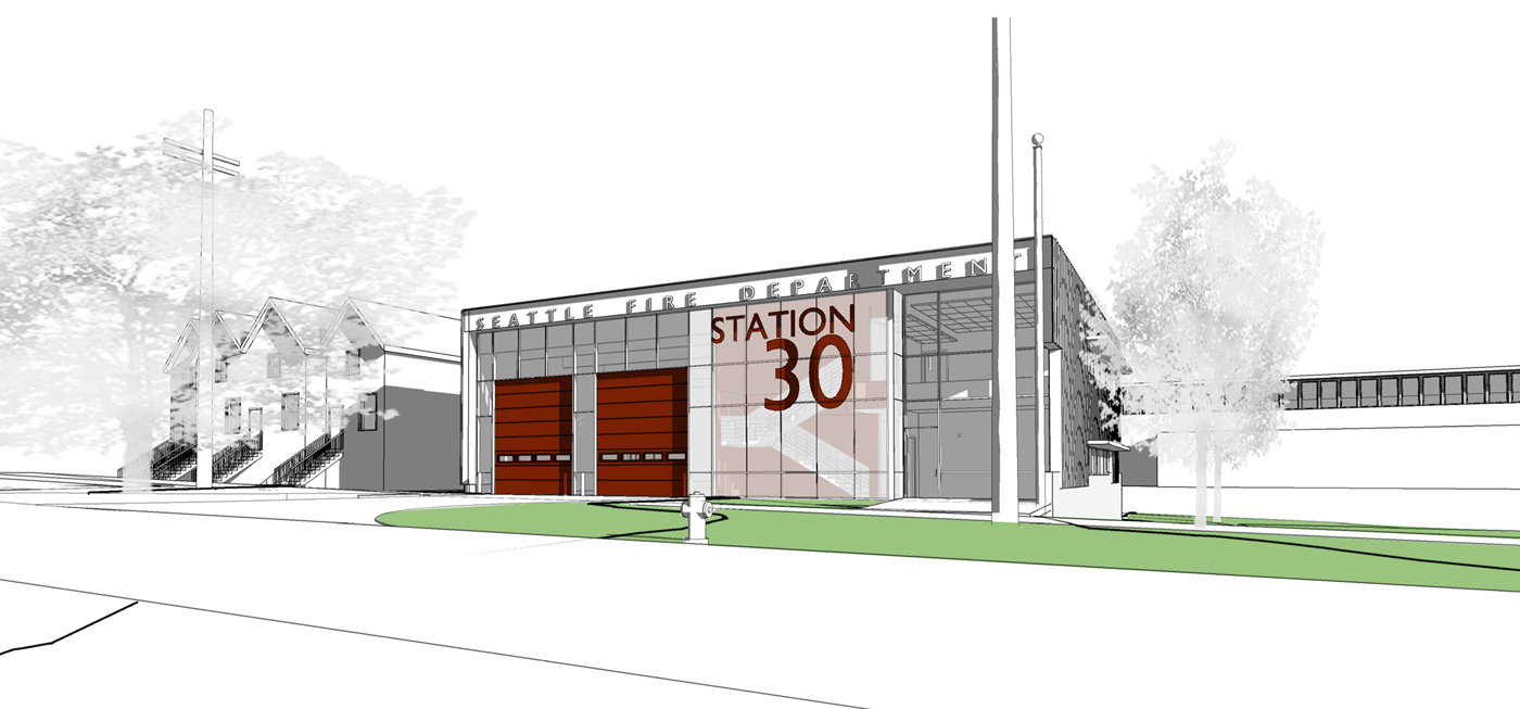 1400x653 Seattle Local Business News And Data - Fire Station Sketch