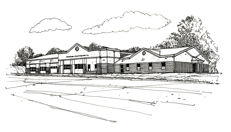 800x458 Architectural Design Works Whiteford Volunteer Fire Station - Fire Station Sketch