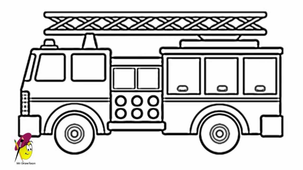 1280x720 Fire Truck - Fire Truck Sketch