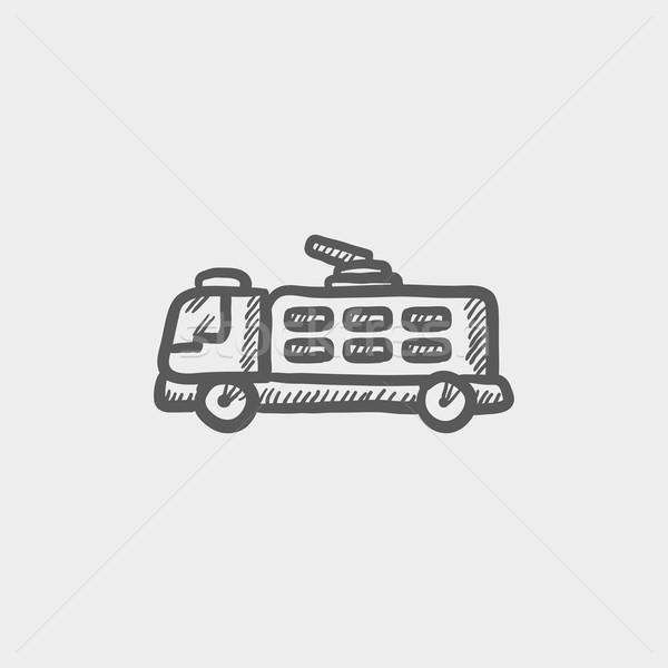 600x600 Fire Truck Sketch Icon Vector Illustration Andrei Krauchuk - Fire Truck Sketch