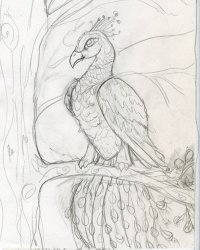 400x500 Firebird Sketch By Starrydance - Firebird Sketch