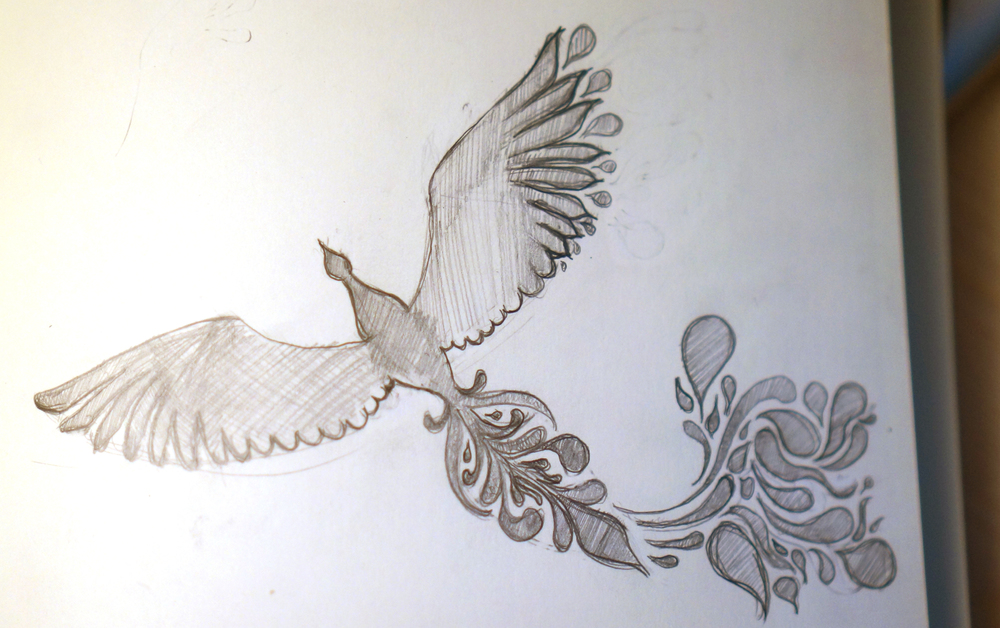 1000x628 New Firebird Studio Mural - Firebird Sketch