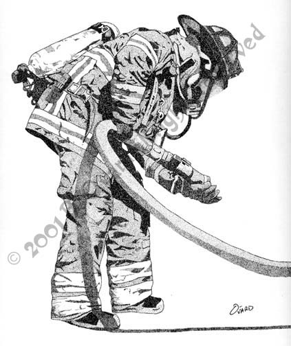 423x504 Fire, Firefighter, And Equipment Images - Firefighter Sketch
