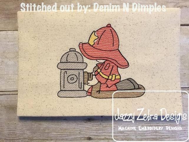 642x482 Lil Firefighter 1 Sketch Embroidery Design Fireman Sketch Etsy - Firefighter Sketch
