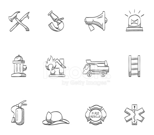 501x440 Sketch Icons Firefighter Stock Vector - Firefighter Sketch