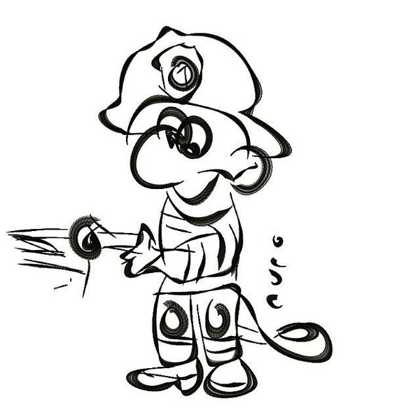 600x600 Fireman - Fireman Sketch