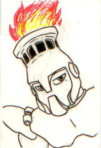 327x480 Fireman Sketch Card By Mgette86 - Fireman Sketch