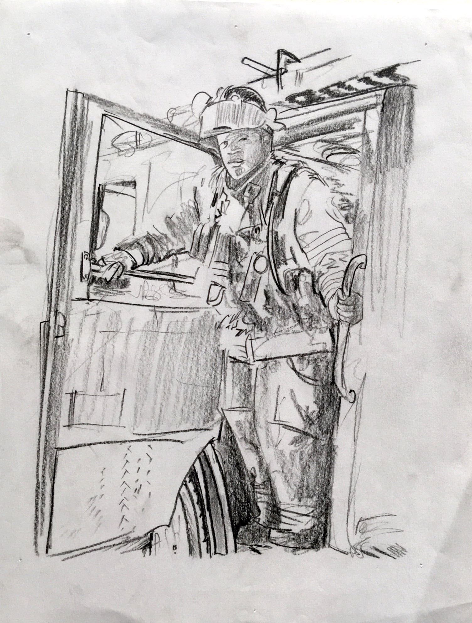 1504x1984 Mcl Art Amp Design - Fireman Sketch