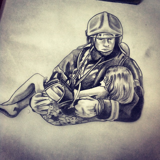640x640 Fireman - Fireman Sketch