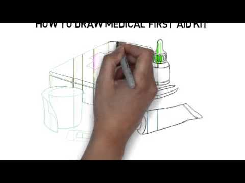 480x360 How To Draw Medical First Aid Kit - First Aid Kit Sketch