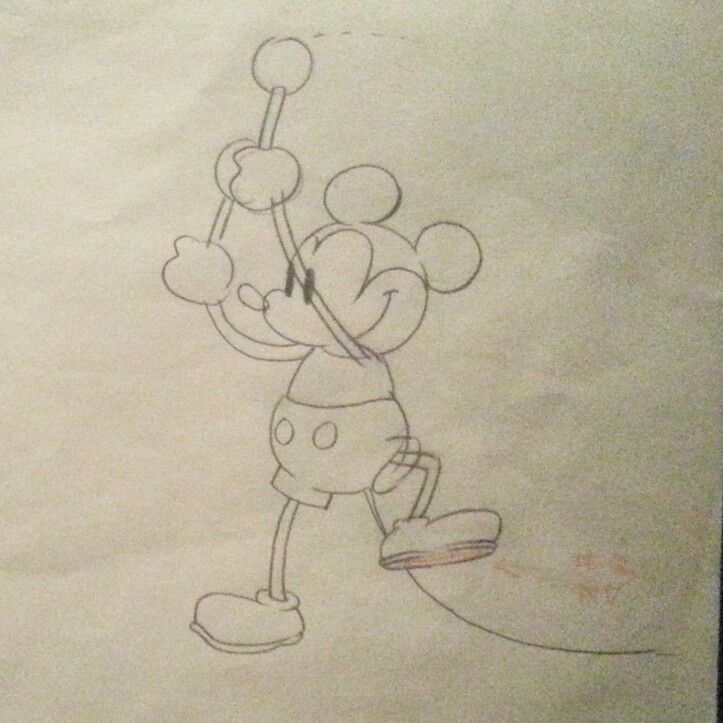 723x723 Original Animation Drawing Of Mickey Mouse From The First Released - First Sketch Of Mickey Mouse