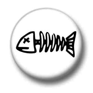 300x300 Fish Bone 1 Inch 25mm Pin Button Badge Cute Cats Kittens Cartoon - Fish Bone Sketch
